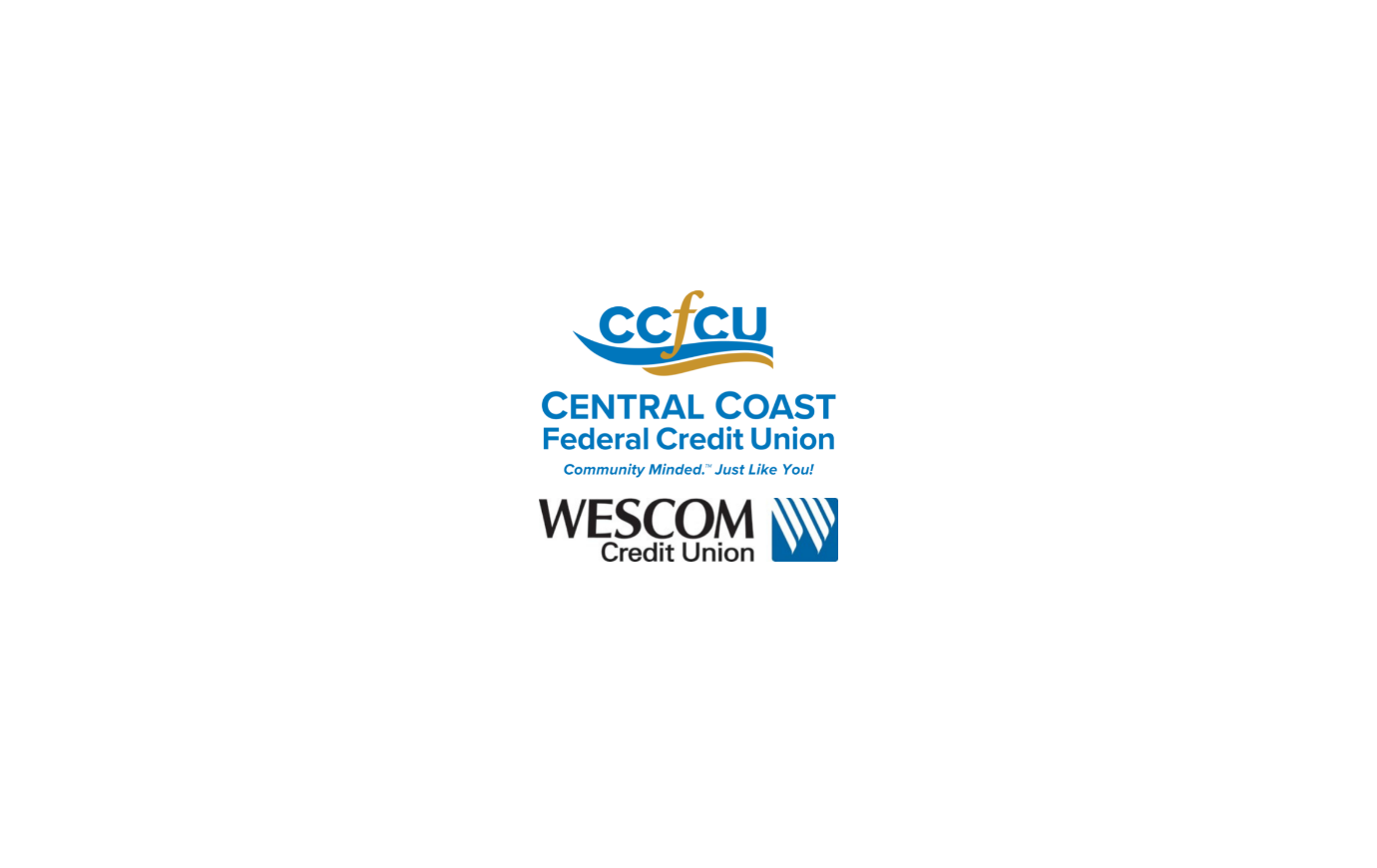 Link to Central Coast Federal Credit Union and Wescom Credit Union merger logo